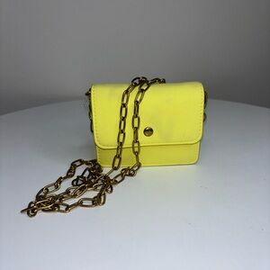 Yellow Chain Strap Women's Bag